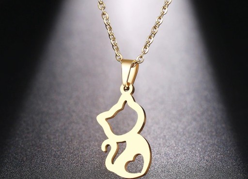 Colar feminino com gato D334