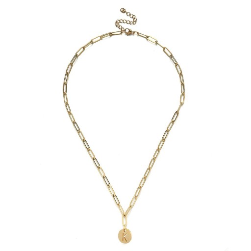 Colar feminino com letras do alfabeto D76