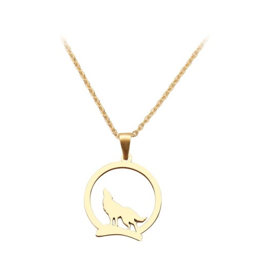 Colar feminino com lobo