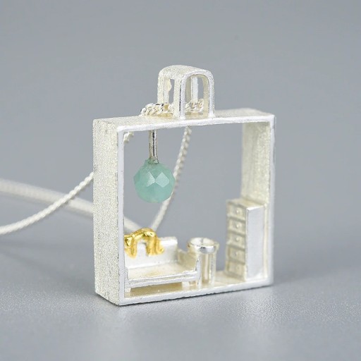 Colar feminino com pendente D575