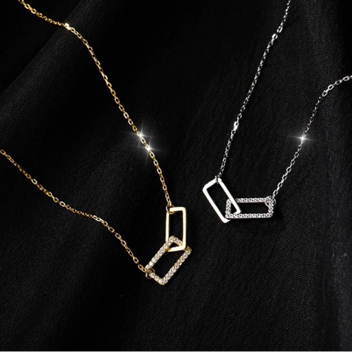 Colar feminino com pendente unido D405