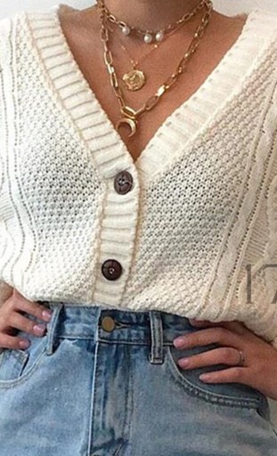 Colar feminino maciço com pérolas G737