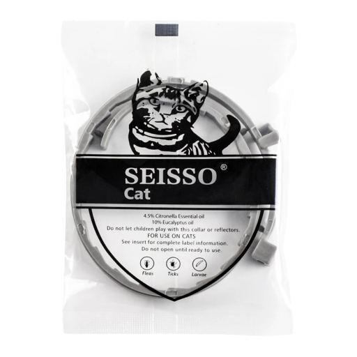 Colar para gatos contra parasitas Proteção antiparasitária Colar ajustável para gatos Colar contra carraças e pulgas 38 cm