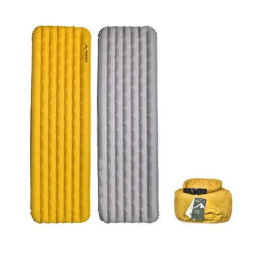 Colchoneta inflable autoinflable ultraligera y doblemente reforzada dimensiones plegada 17 x 28 x 17 cm con funda para senderismo y camping