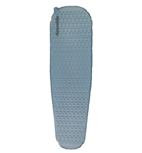 Colchoneta inflable de forma estrecha 185 × 55 × 3,5 cm nylon TPU azul ligera 490 g para camping senderismo uso al aire libre