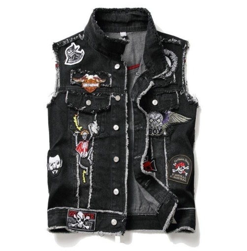Colete punk masculino