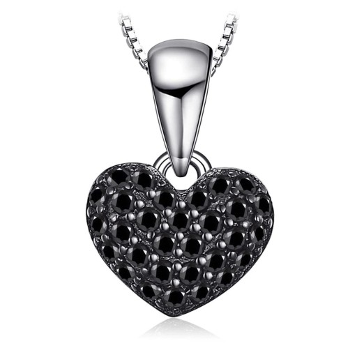 Colgante de corazón negro