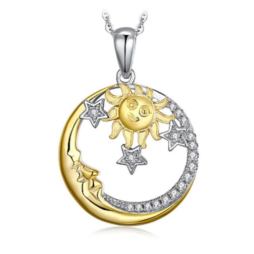 Colgante de mujer con sol y luna G626