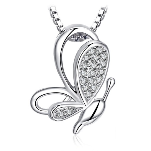 Colgante mariposa de plata para mujer