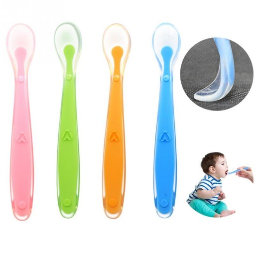 Colher de silicone para bebés