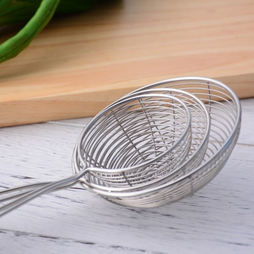 Colino in acciaio inox con manico in silicone