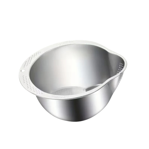 Colino per riso in acciaio inox 26,5x13,5 cm Colino per verdura e frutta Colino da cucina con rete fine Utensili da cucina