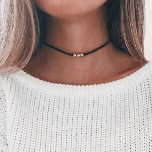 Collana choker da donna con palline