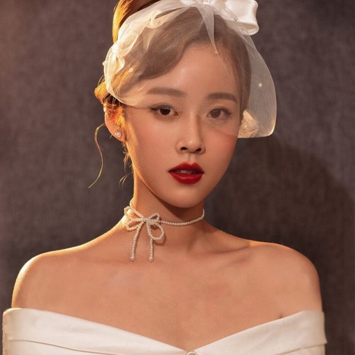 Collana di perle da donna con fiocco