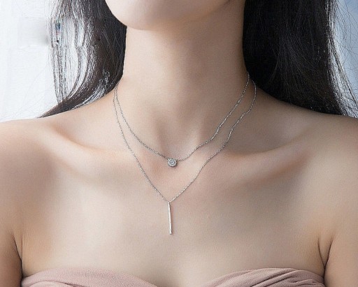 Collana doppia da donna con barra