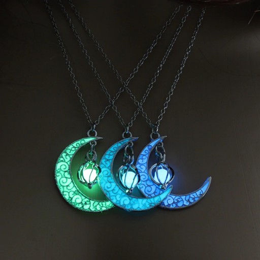 Collana luminosa da donna con luna