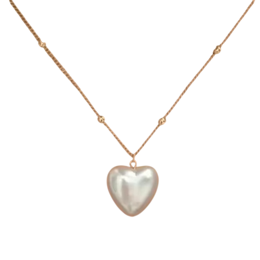 Collana vintage dorata con perle e ciondolo in lega di zinco Gioiello moda boho Regalo elegante per donne Design semplice