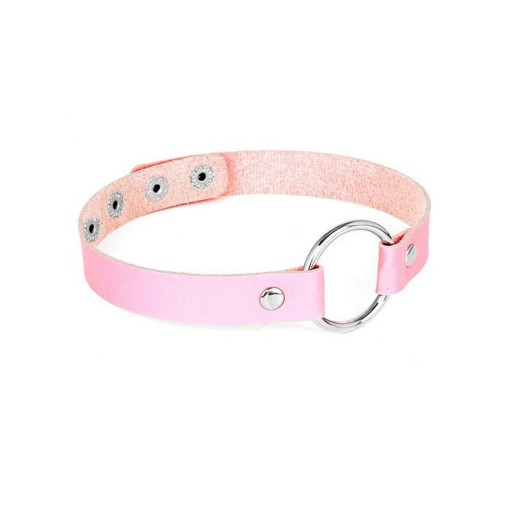 Collar de banda para mujer con anillo