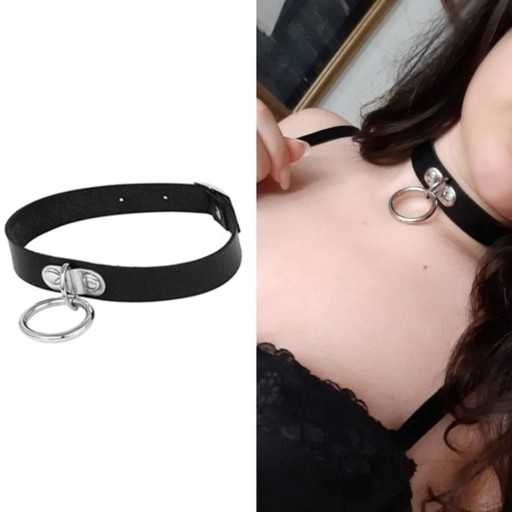 Collar de banda para mujer con círculo