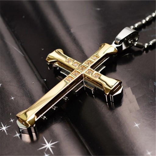 Collar de hombre con cruz D113