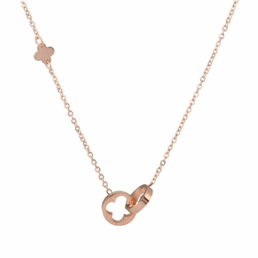 Collar de mujer con círculos conectados