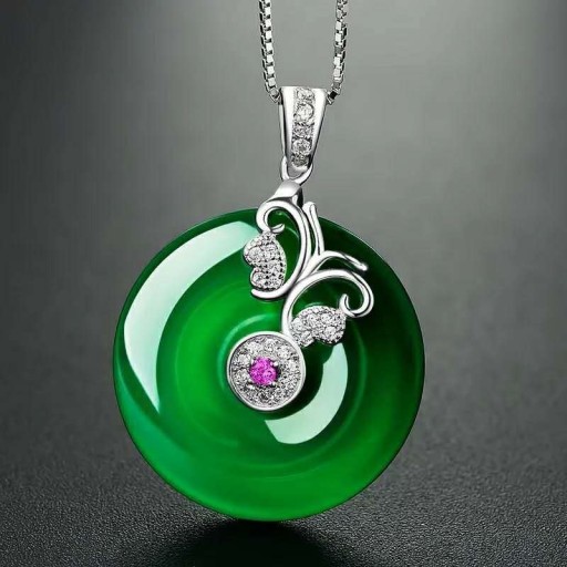 Collar de mujer con colgante circular D508