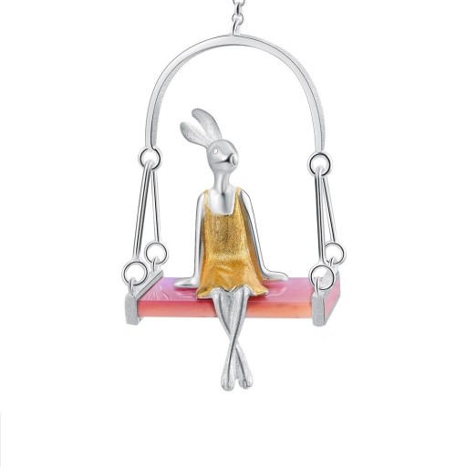 Collar de mujer con conejo D448