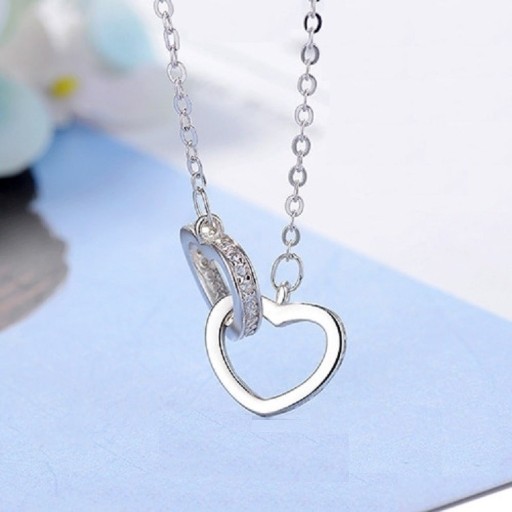 Collar de mujer con corazones conectados M94