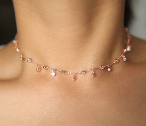 Collar de mujer con cristales M102