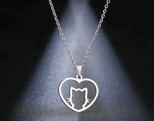Collar de mujer con gato D367
