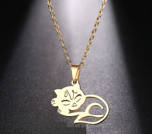 Collar de mujer con gato D369