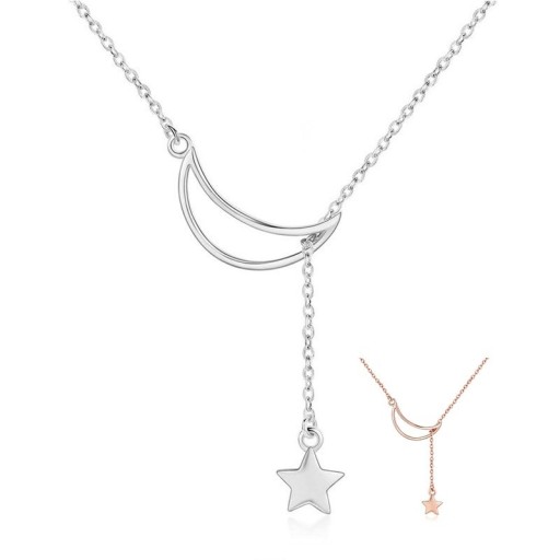 Collar de mujer con luna y estrella.