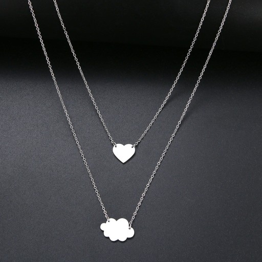 Collar doble de mujer con colgantes