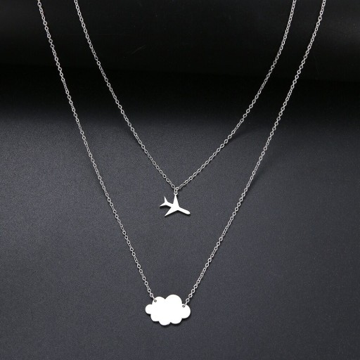 Collar doble de mujer con colgantes