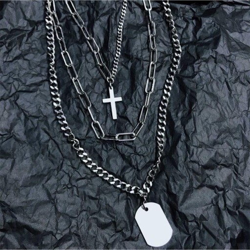 Collier à chaîne avec pendentif 3 pcs