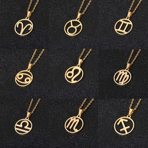 Collier avec pendentif du signe du zodiaque