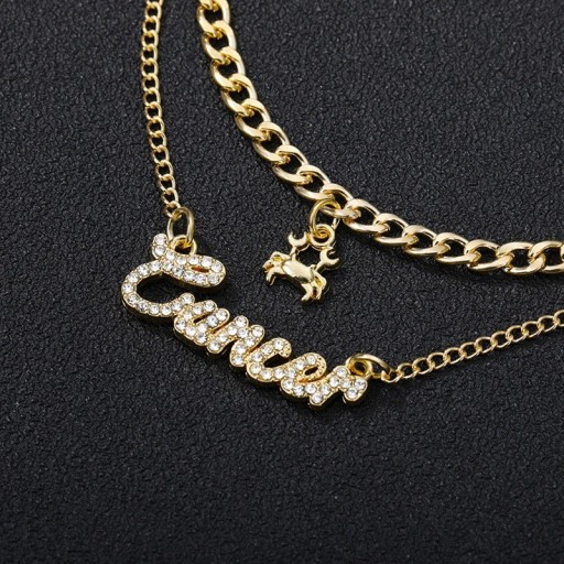 Collier double pour femmes signe du zodiaque