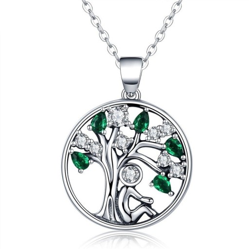 Collier femme avec arbre de vie M119