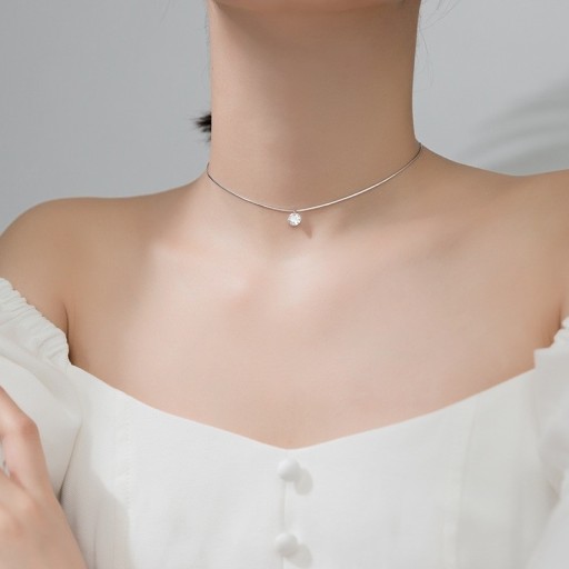 Collier femme avec cristal M106