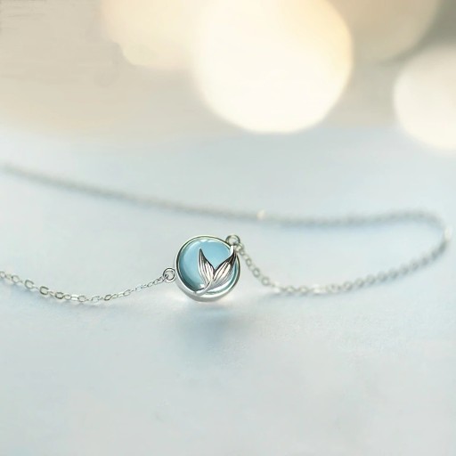 Collier femme avec queue de sirène