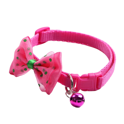 Collier pour chats avec nœud et grelot Collier décoratif pour chats Collier ajustable pour chats Accessoires pour chats