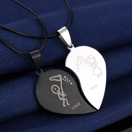 Collier pour couples avec pendentif