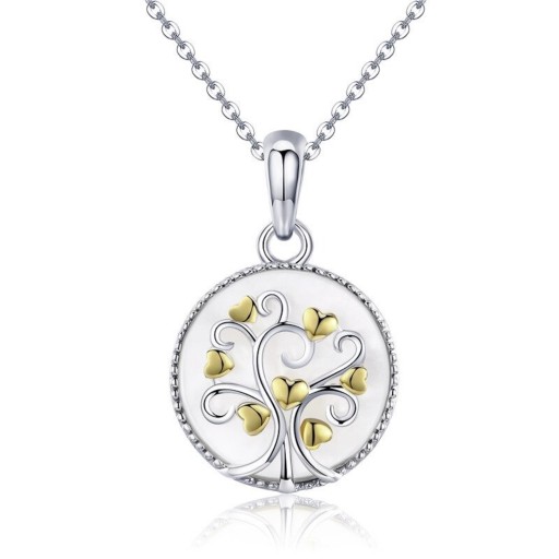 Collier pour femme avec arbre de vie dans un cercle