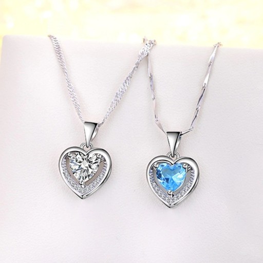 Collier pour femme avec cœur D419