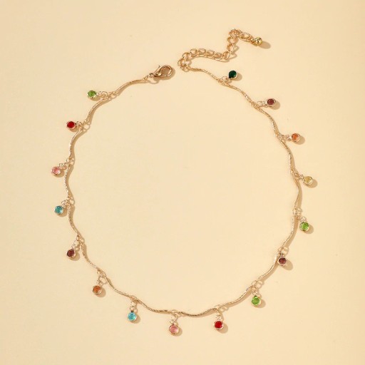Collier pour femme avec des zircons colorés