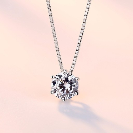 Collier pour femme avec pendentif rond D434