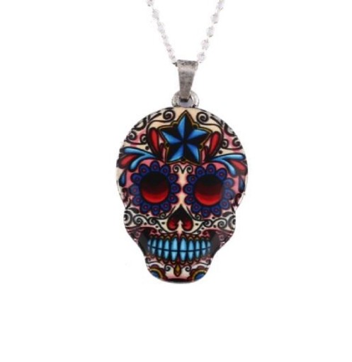 Collier pour femme avec tête de mort D322