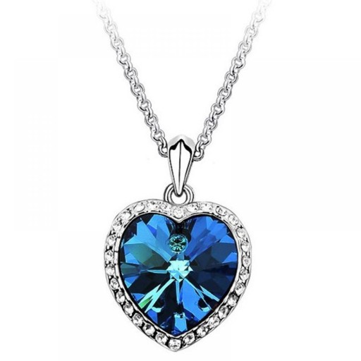 Collier pour femme CŒUR BLEU