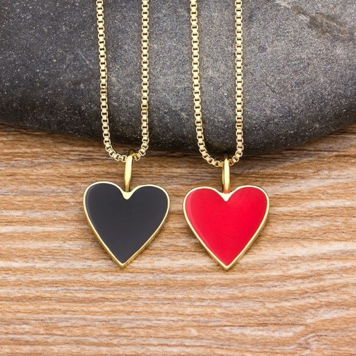 Collier pour femme en forme de cœur D171