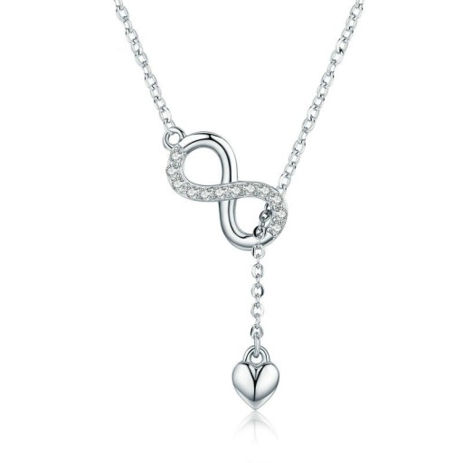 Collier pour femmes avec cœur et infini
